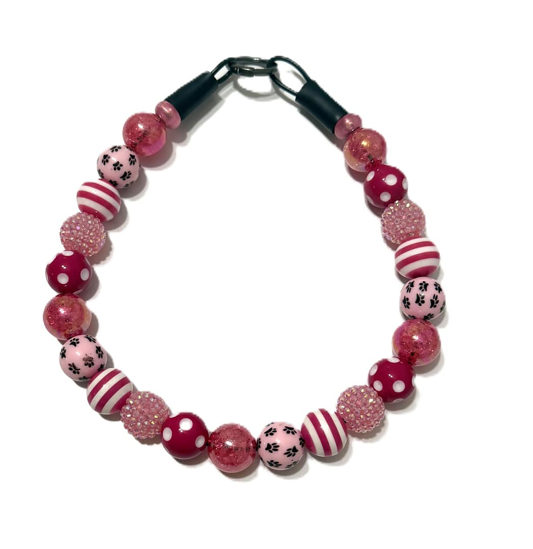 Dog Paws Beaded Collar