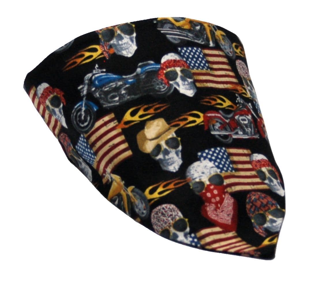 Motorcycle & Skulls Bandana