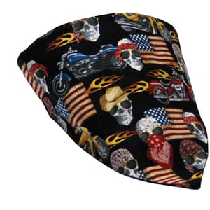 Motorcycle & Skulls Bandana